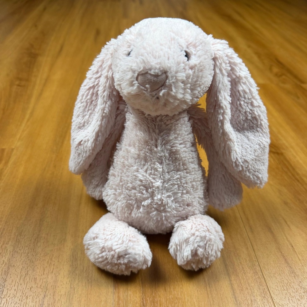 Jellycat Bashful Pink Bunny Chime Rattle Plush Stuffed Animal 12 Inch Toy